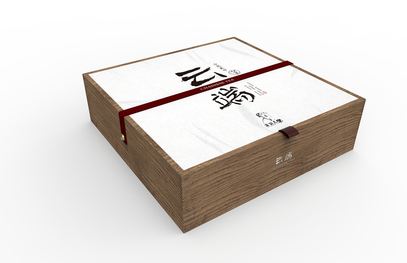云端高级茶叶盒包装设计-木质茶叶盒包装设计